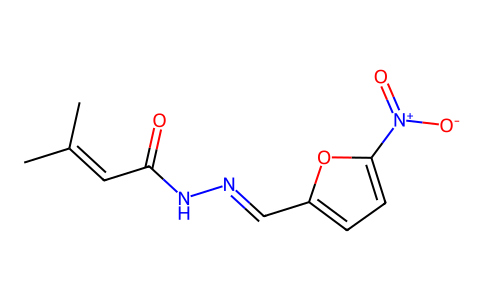 Crotonic acid, 3-methyl-, (5-nitrofurfurylidene)hydrazide 91687-56-8